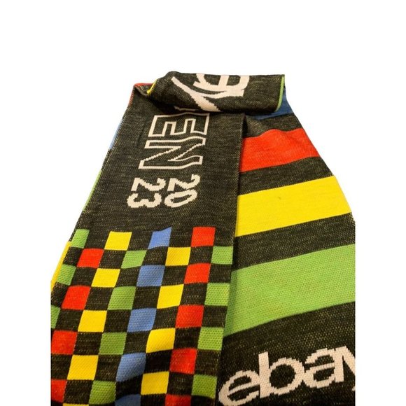 Ebayana Ebay Open 2023 Swag Winter Multicolor Scarf Fringed 8" x 62" - Picture 7 of 7